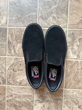 Vans Men's Classic Slip-On Loafers in Black